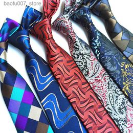 TIENES COLLA POLYESTER JACQUARD Mens TIE Big Flower Spike Fashion Tieq