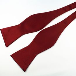 Corbatas para el cuello RBOCOTT Bow Self Tie Mens Fashion Color sólido Bowtie Ajustable Business Wedding Papillon para hombres Accesorios 230605