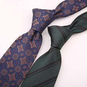 Cravates Sitonjwly 8 cm pour hommes Polyester rayé fête de mariage Gravatas mince affaires marié Corbatas personnalisé Logo1