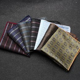 Nekbanden sitonjwly heren polyester zakdoek voor bruiloftsfeest hanky gentleman bruidegom pocket square klassieke borst handdoek