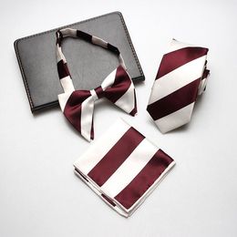 Nekbanden sitonjwly heren stropdas set jacquard handgemaakte magere stropdas boogdoek voor mannen zakelijke pakken mannelijke tie1