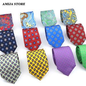 Corbatas de cuello Corbata vintage suave Corbata de flor de anacardo para hombres Naranja Verde Paisley Geométrico Bowtie Diseño Boda Fiesta de negocios Accesorio para traje 230825