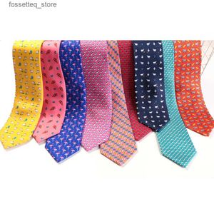 Cravates sur mesure Smith nouvelle mode imprimé Animal % soie cravates mouton papillon chiot éléphant hommes Premium soie cravates L240313