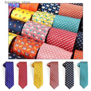Cravates sur mesure Smith % cravates en soie pour hommes cravate à la main avec motif animal cravate fête des pères cadeau d'anniversaire cravate L240313