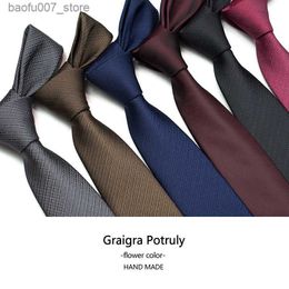 Neck liens mille oiseaux Grille Tie Tie couleur Couleur Color Color Grey 6cm Version coréenne Grille de travail Fashion Fashion Fashion Womens et hommes Tiesq