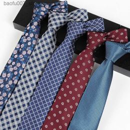 Coules de cou Tie à la robe formelle Business Business Work Professional Fleur bleue 8cm Banquet de loi
