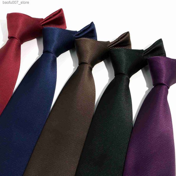 Liens de cou Tie Tie Mens Thread Solid 8cm Business Mens Tieq