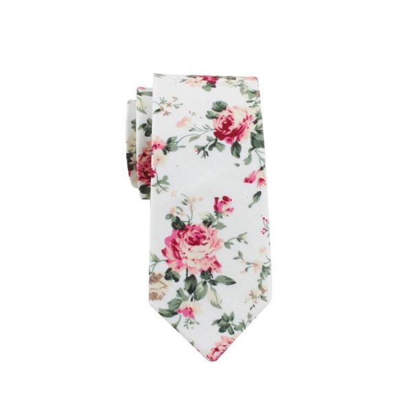 Corbatas de cuello Top Floral Moda Algodón Paisley para hombres Corbatas Trajes delgados Vestidos Corbata Fiesta Vintage Impreso Gravatas GD 866 Q2 Dr Dh63F