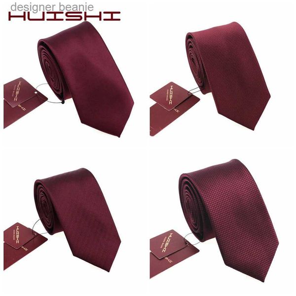 Corbatas Camisa unisex Corbata impermeable Bufandas Accesorios Hombres Traje rojo vino Corbata Venta Regalo de matrimonio colorido Corbata popular MenL231215