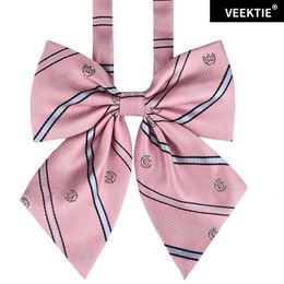Nekbanden Veektie dasi kupu kupu -modus jepang jk dk gaya bergaris Seragam sekolah sekolah untuk Anak Perempuan Korea Cosplay Wanita 230517