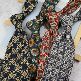 Cravates Vintage Cravate Florale pour Hommes Tenue de Cérémonie Affaires Classique Homme Cravates Messieurs Marié Fête De Mariage Gravatas Mince Cravat 230512