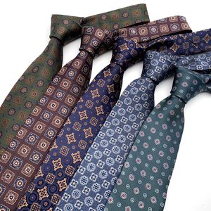 Nekbanden vintage jacquard 8 cm stropdas voor mannen formele zakelijke bruiloft stropdas hoogwaardige heren jurk suit heren s cadeau 230519
