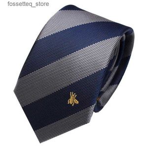 Cravates de mariage Cravate de créateur abeilles motif à rayures hommes cravates costume chemises habillées utiliser durable doux confortable coloré soie accessoires populaires cravate de luxe femmes