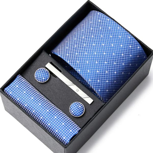 Cravates de cou en gros Vangise marque 2023 Style soie cadeau de mariage cravate ensemble cravate boîte costume accessoires solide goutte 231206