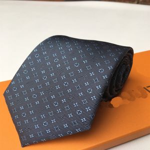Krawatten yy2023 Herren Luxus-Krawatte Damier gesteppte Krawatten karierte Designer-Krawatte Seidenkrawatte mit Box schwarz blau weiß 83k5#28p1