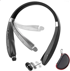 Nekband Bluetooth-headset Draadloze intrekbare hoofdtelefoon Opvouwbare oordopjes Ruisonderdrukkend Hifi-stereogeluid met draagtas