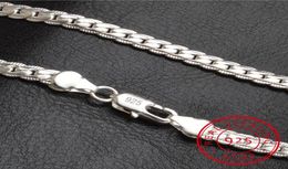 Collier 5 mm 50 cm hommes bijoux entièrement nouvelle mode 925 Silver Silver Big Long Long Tendy Male Full Side Chain pour Pendant3404600