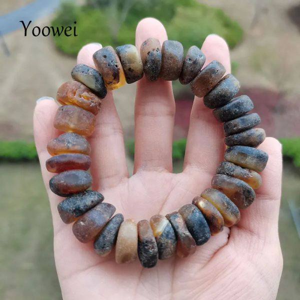 Ketting Grote Amber Armbanden voor Mannen Verjaardagsfeestje Unieke Onregelmatige Medische Kraal Geur Geur Natuursteen Healing Sieraden Groothandel