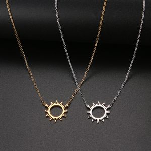 Ketting zegen geschenk kaart, kleine sierlijke gouden zon god licht met touw hanger ketting - stijlvolle kostuum choker sieraden