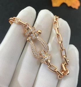 Ketting armband ontwerper sieraden hoefijzerketting vrouwelijke zomer 2022 nieuw goud volle diamant armband ins kleine mode origineel2473212