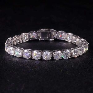 La pulsera del collar pasa la prueba de diamantes Hip hop Jewelry Factory Iced Out 3 mm 4 mm 5 mm 6 mm VVS Diamond Collar de 20 pulgadas Cadena de tenis Moissanite X8AR