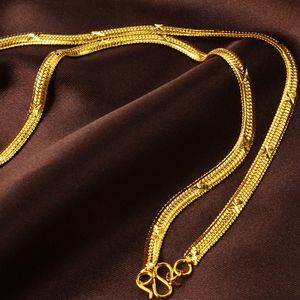 Collar Gargantilla 6MM Vintage Punk Gold Filled Cadena de serpiente antigua para mujeres/hombres Joyería 18 pulgadas de largo
