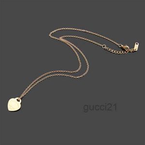 Collier classique avec pendentif 18 carats, breloques à la mode pour hommes et femmes, bijoux de créateur en acier inoxydable de haute qualité, LZN1 E2PL