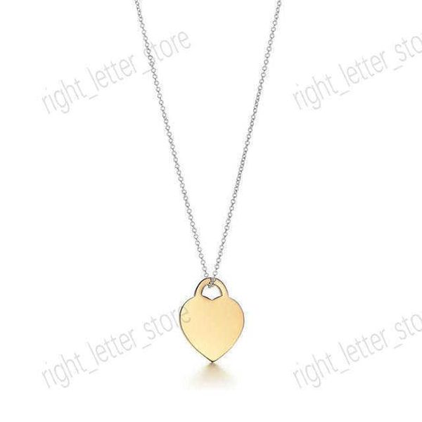 Collier Classique 925 Pendentif De Luxe Femmes Coeur De Pêche Designer Nouveau Trois Couleurs De Luxe Bijoux Saint Valentin Cadeau En Gros Avec Boîte G23