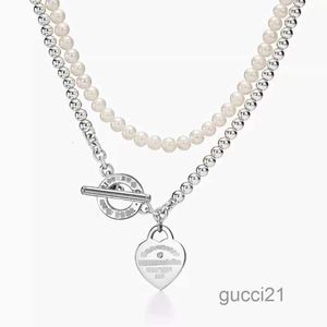 Collier Tempérament classique en argent sterling 925 avec boucle en forme de couche et pendentif en diamant pour femme N57Y 4QVK 4QVK V1XD W8FY