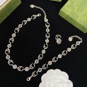 Kettingontwerper armband voor vrouw designer sieraden vrouwen ringen hanger kettingen diamant bloem ketting bruiloft cadeau