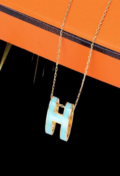 Collier Designer Classic Luxury H PENDANT Colliers pour femmes 18K Gold Letter Fashion Luxury Design Bijoux Colorfast Hypoallerge7335256