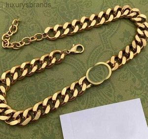 Collier de créateur en or G, bijoux à la mode, cadeau, Punk, Vintage, chaîne à maillons épais, accessoires de bijouterie