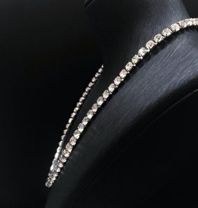 ketting ontwerper afgestudeerd tenniskettingen Single Ice chain kristal Luxe diamanten sieraden titanium staal Europees en Amerikaans 5503176