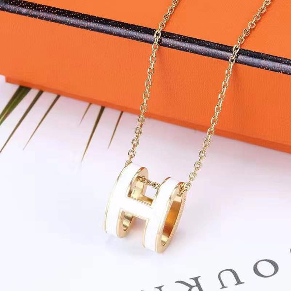 Collier designer pendentif de luxe bijoux colliers chaînes chaînes lien bijoux de luxe pendentifs d'amour femmes femmes cadeaux en acier inoxydable