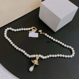 Kettingontwerper luxe vrouwen mode sieraden metalen parel ketting gouden ketting prachtige accessoires feestelijke prachtige geschenken 2024