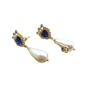 Collier de styliste en perles de couleur, Bracelet en diamant, pendentif exagéré, boucles d'oreilles, aiguille en argent, ensemble de bijoux de haute qualité