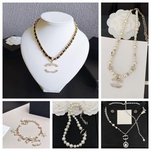 Ketting Designer Dames Briefketting Geavanceerde versie Frankrijk trendy Parelketting C grafische gouden ketting Mode Luxe Sieraden Coach kanaalkettingen