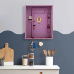 Collier bricolage rétro porte-clés boîte porte-clés bijoux stockage boîte en bois à la main ami porte cintre maison placard décoration murale