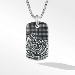 Collier Dy Designer de luxe TwistedDY Nouveau pendentif vague en argent pur pour hommes pour vente directe mmxmm