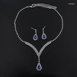 Colliers boucles d'oreilles Set 1 Nuptiale Pour Femme Soirée Cadeau Formel Strass Alliage Lustre