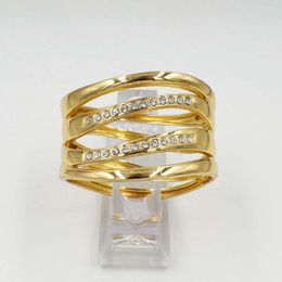 Collier boucles d'oreilles ensemble 2023 femmes gracieuses manchette Bracelets ouvert alliage Bracelets bijoux or couleurs accessoires de mode