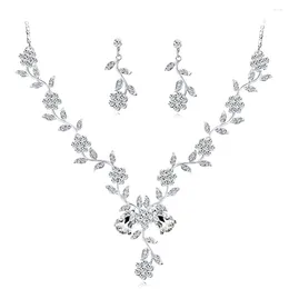 Ketting Oorbellen Set 2023 Groothandel Kristallen Sieraden Cadeau Bruids Bruiloft Voor Vrouwen