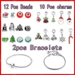 Collier boucles d'oreilles ensemble 24 pièces/ensemble offre spéciale noël breloque émail Bracelet fête ameublement métal artisanat bijoux à bricoler soi-même accessoires