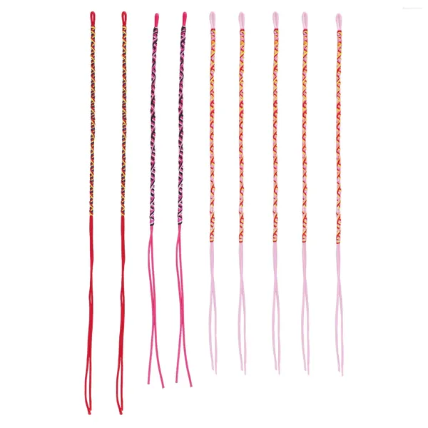 Collier Boucles d'oreilles Set 9pcs Bracelets Brésilien Brésilien Braid Multicolored Multicolored # 4.