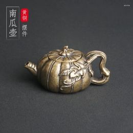 Collier Boucles d'oreilles Set Ancient Pur Brass Pumpkin Tabe Table Top TEA Cérémonie PET Divers