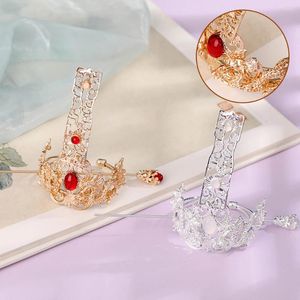 Ensemble de collier et boucles d'oreilles, manchette de cheveux chinois avec ficelle de ruban, porte-baguettes en métal, anneau ouvert, accessoires Hanfu classiques NA