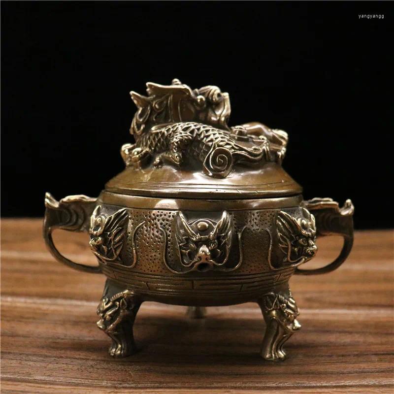 Kolczyki naszyjne Zestaw miedzianego palnika starożytne kowloon taoistyczne buddyjskie przyczyny Dekoracja domu