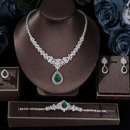 Ketting Oorbellen Set Zirkonia Bruidssieraden Voor Vrouwen Elegante Damessets Promotie Oorbellen Dames Bruid