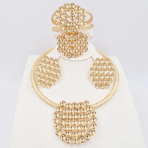 Pendientes de collar Juego de joyas dubai joyas cuadradas pulsador de anillo colgante para mujeres fiestas de boda