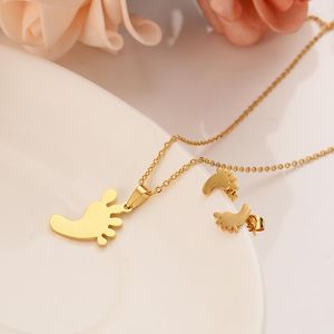 Ketting oorbellen set Dubai India goud voeten mode persoonlijkheid meisje bruid verloving bruiloft cadeau